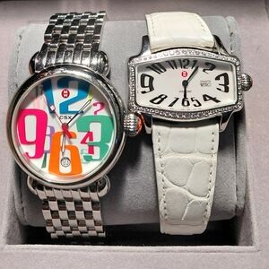 Michele CSX Carousel Watch And Michele Coquette Diamond Watch